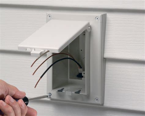 arlington vinyl siding electrical box|Arlington exterior box for lights.